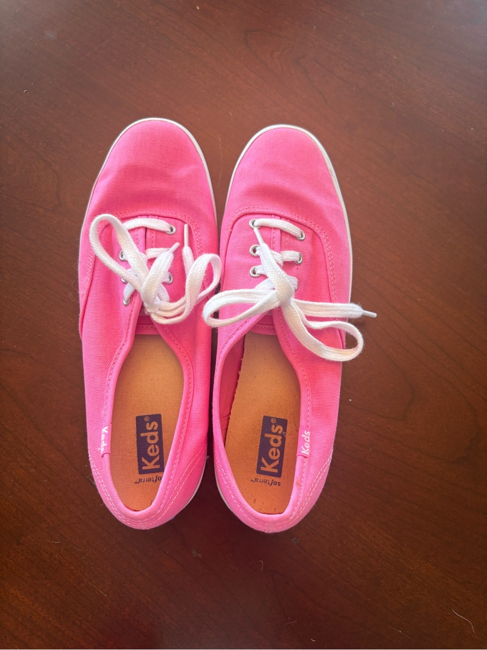 Pink canvas Keds